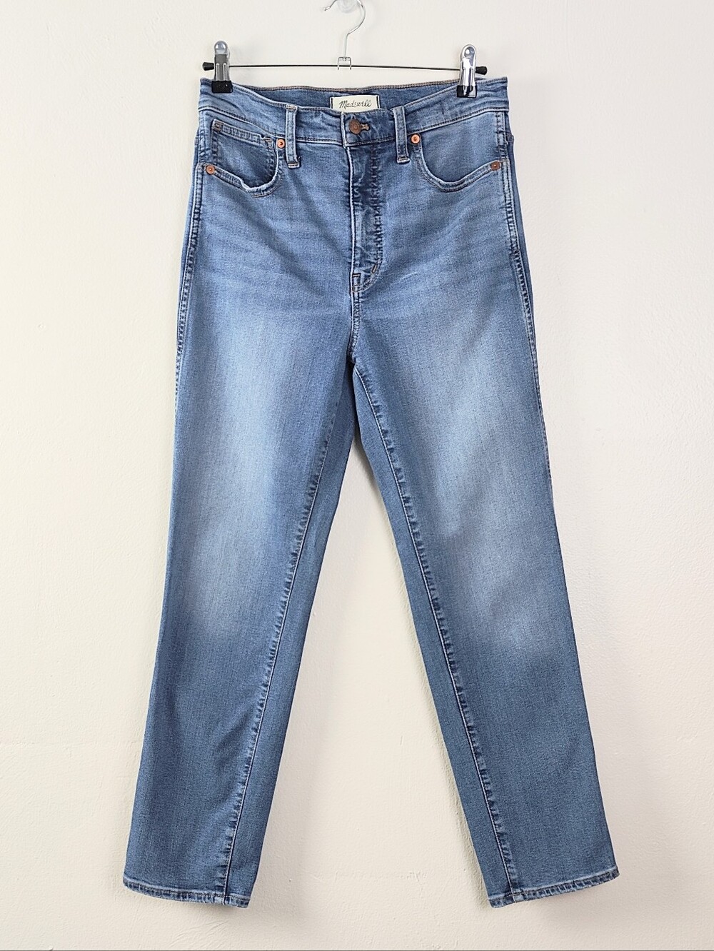 Madewell Stovepipe Jeans Size 27 Straight Leg High Rise Leaside Wash